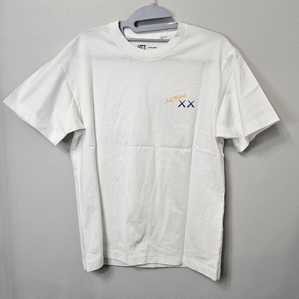 Uniqlo x KAWS White Tee with Yellow and Blue Accents